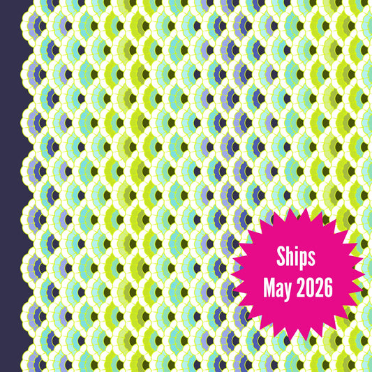 Tula Pink's Floral Reef Fabrics || Aquatic Lace Marine || Preorder, Ships May 2025