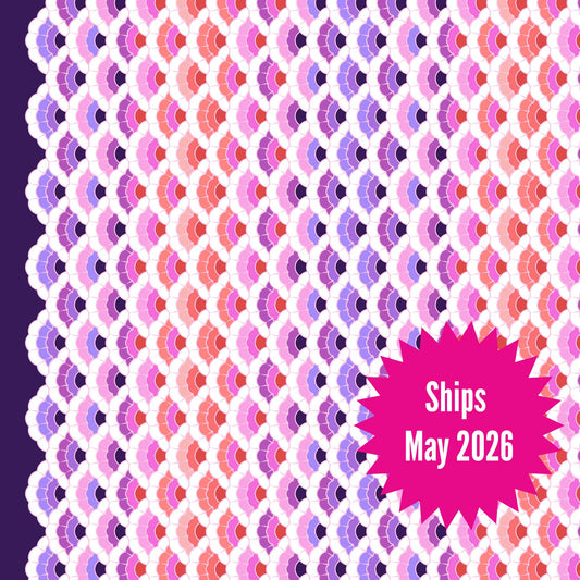 Tula Pink's Floral Reef Fabrics || Aquatic Lace Ultraviolet  || Preorder, Ships May 2025