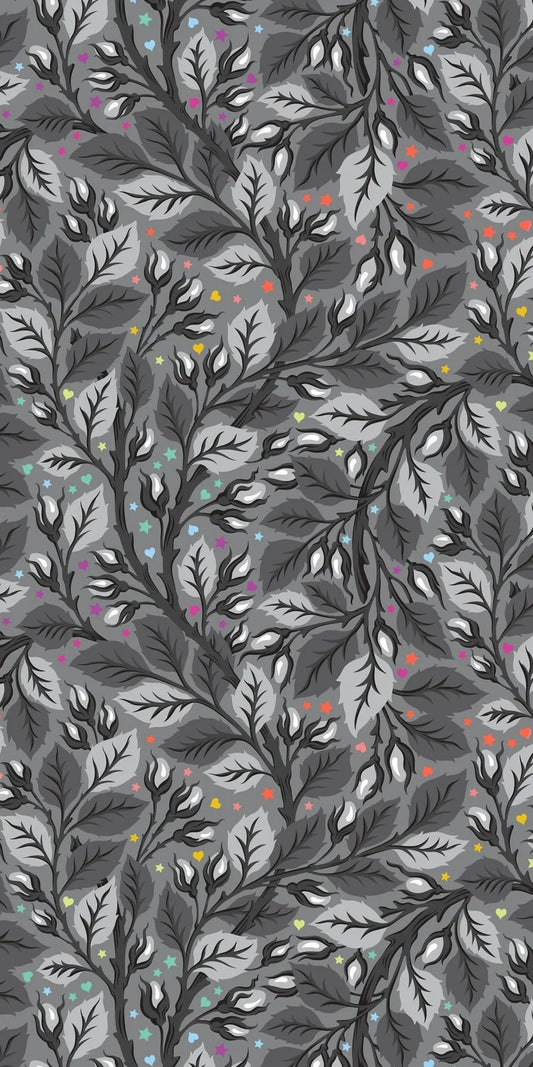 Tula Pink Graywork - Nip in The Bud Extra Wide Backing