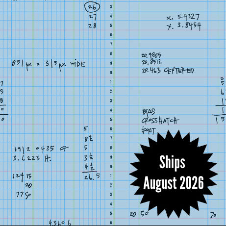 Memento Fabric || Carolyn Friedlander for Ruby Star Society || Ledger Water Blue || Ships August 2026