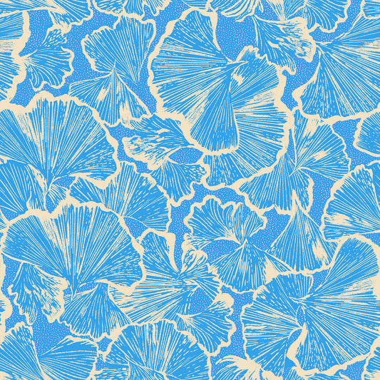 Glow Garden Fabrics - Sarah Watts for Ruby Star Society - Ginko Lindley Blue