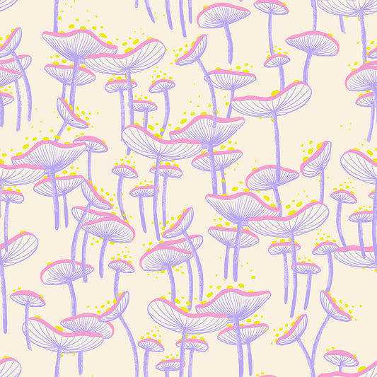 Glow Garden Fabrics - Sarah Watts for Ruby Star Society - Fungi Natural