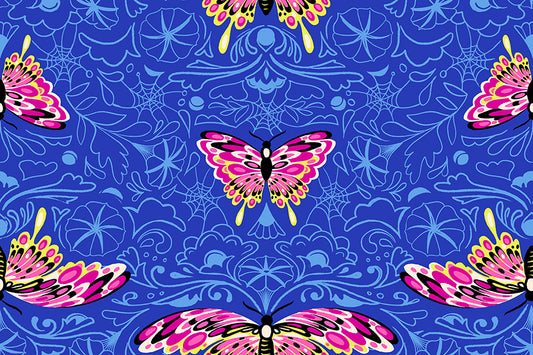 Glow Garden Fabrics - Sarah Watts for Ruby Star Society - Morning Moth Blacklight