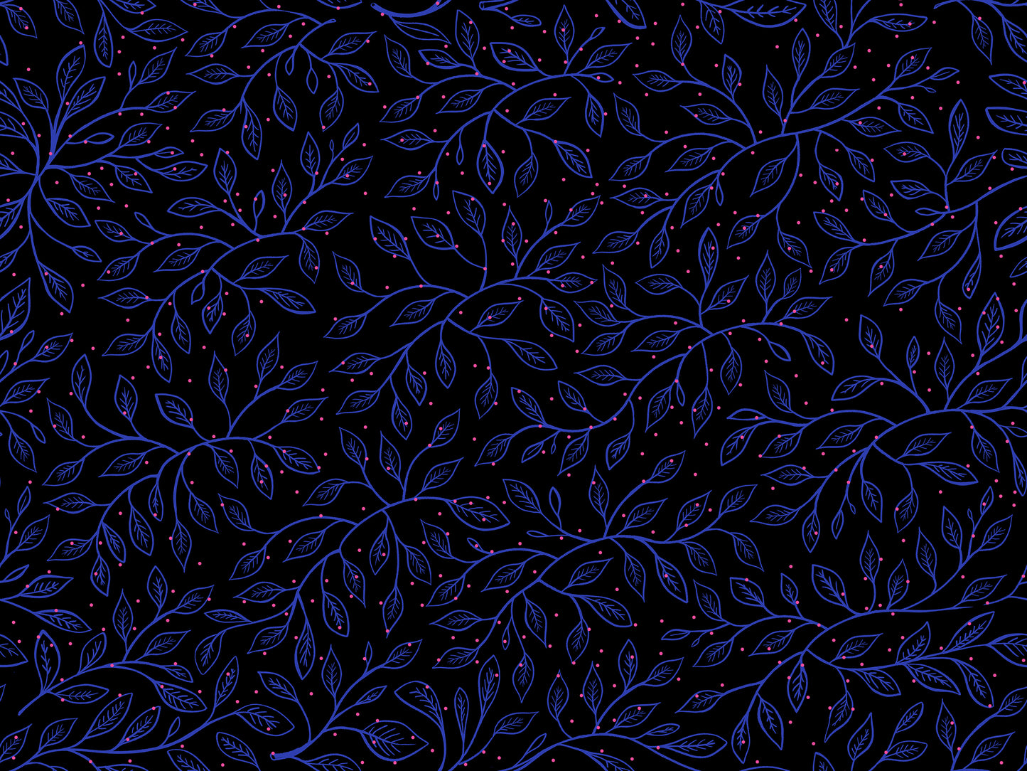 Glow Garden Fabrics - Sarah Watts for Ruby Star Society - Wandering Vine Black