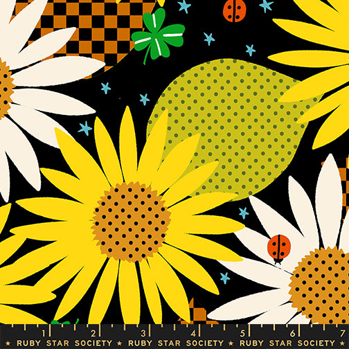 Daisy Days Fabrics || Alexia Abegg for Ruby Star || Daisy Days Black