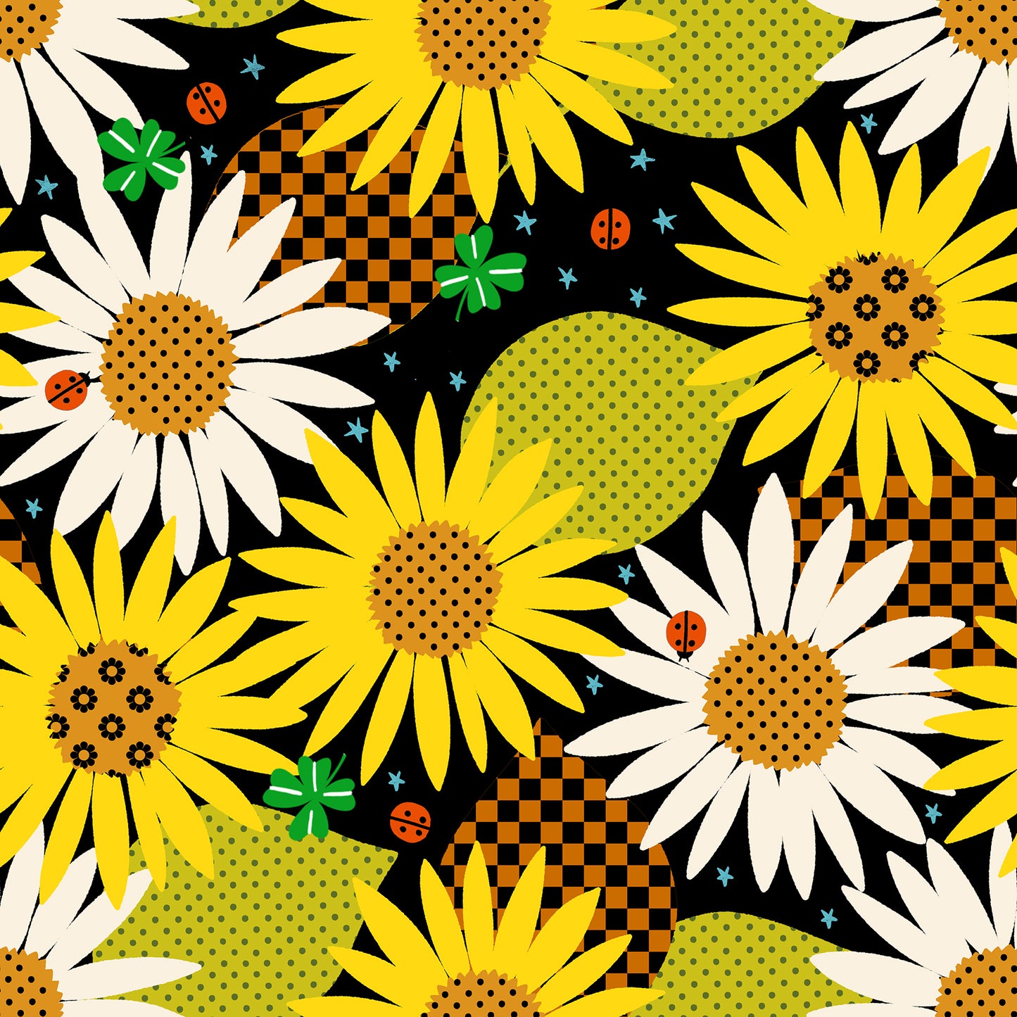 Daisy Days Fabrics || Alexia Abegg for Ruby Star || Daisy Days Black