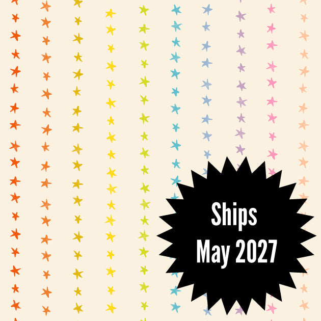 Daisy Days Fabrics || Alexia Abegg for Ruby Star || Starry Stripe Multi on Natural