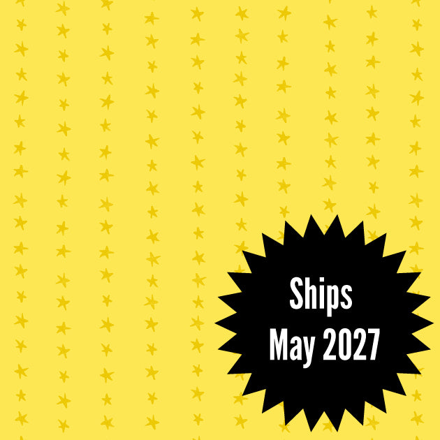 Daisy Days Fabrics || Alexia Abegg for Ruby Star || Starry Stripe Chrome Yellow