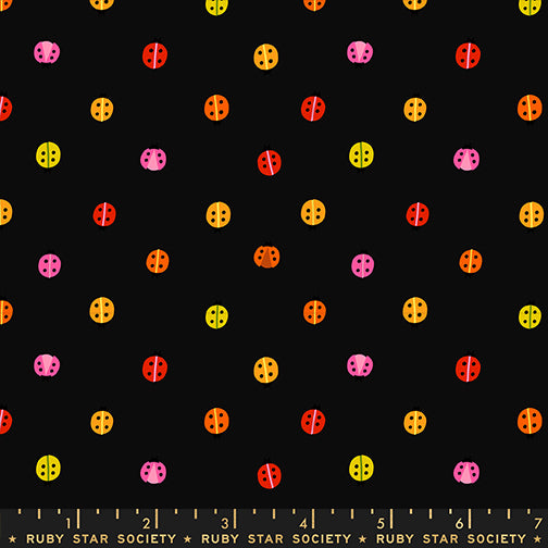 Daisy Days Fabrics || Alexia Abegg for Ruby Star || Ladybug Black