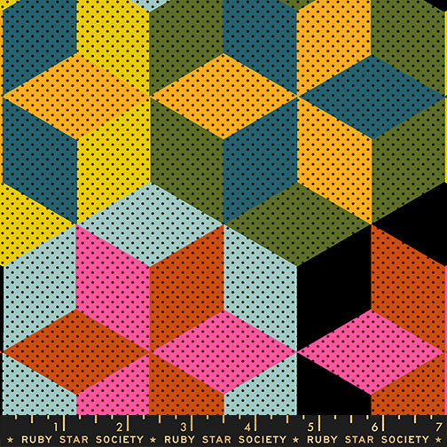 Daisy Days Fabrics || Alexia Abegg for Ruby Star || Star Cheater Black