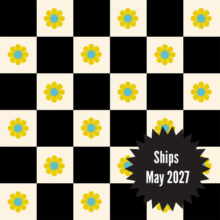 Daisy Days Fabrics || Alexia Abegg for Ruby Star || Flowers Check Black