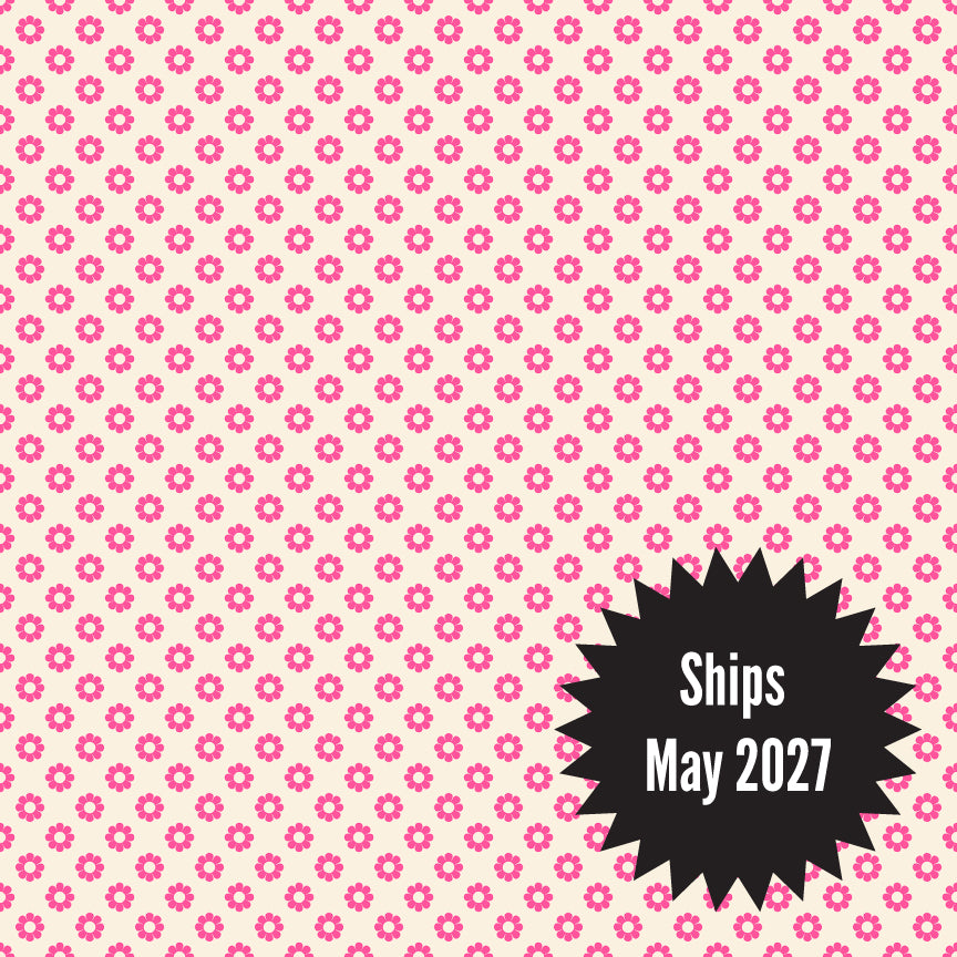 Daisy Days Fabrics || Alexia Abegg for Ruby Star || Daisy Neon Pink