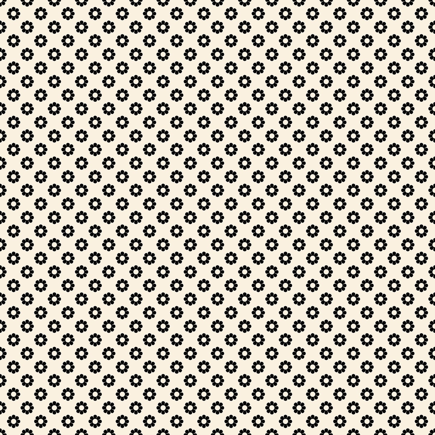Daisy Days Fabrics || Alexia Abegg for Ruby Star || Daisy Black on Natural
