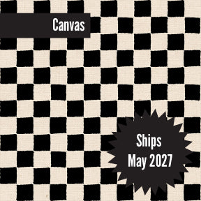 Daisy Days Fabrics || Alexia Abegg for Ruby Star || Block Print Canvas Black
