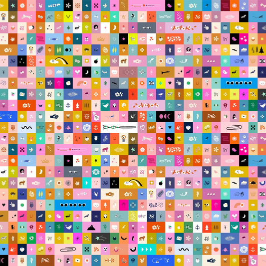 Selvedge Magic Collaborative Collection Fabrics - Ruby Star Society - Selvedge Icons Multi