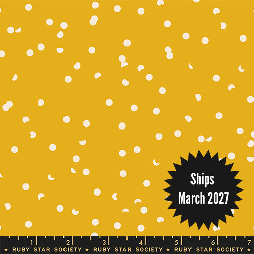 Sidekicks Fabric || A Ruby Star Society Collaborative Collection || Hole Punch Dot Goldenrod