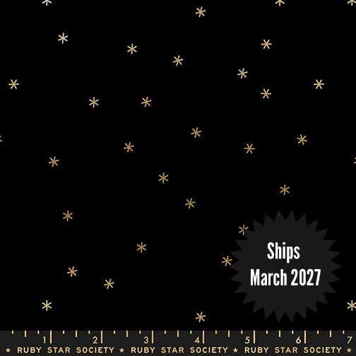 Sidekicks Fabric || A Ruby Star Society Collaborative Collection || Spark Gold on Black