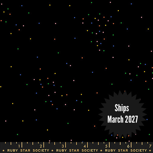 Sidekicks Fabric || A Ruby Star Society Collaborative Collection || Sugar Multi on Black