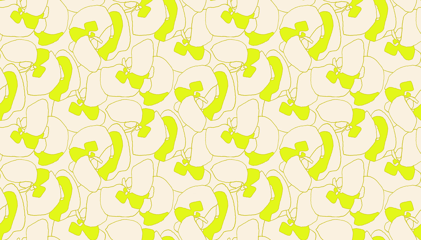 Memento Fabric || Carolyn Friedlander for Ruby Star Society || Seagrapes Neon Yellow || Ships August 2026