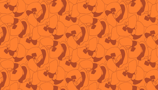 Memento Fabric || Carolyn Friedlander for Ruby Star Society || Seagrapes Orange