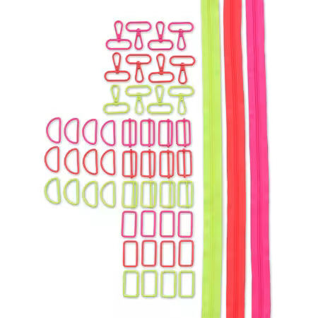 Tula Pink Neon Hardware & Zipper Bundle || Tula Pink + Sallie Tomato || PreOrder, Arrives November 2026