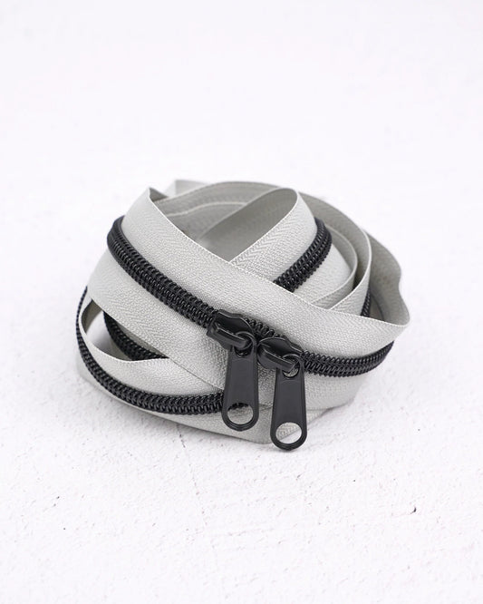 Handbag Zipper || Renaissance Ribbon || Smoke