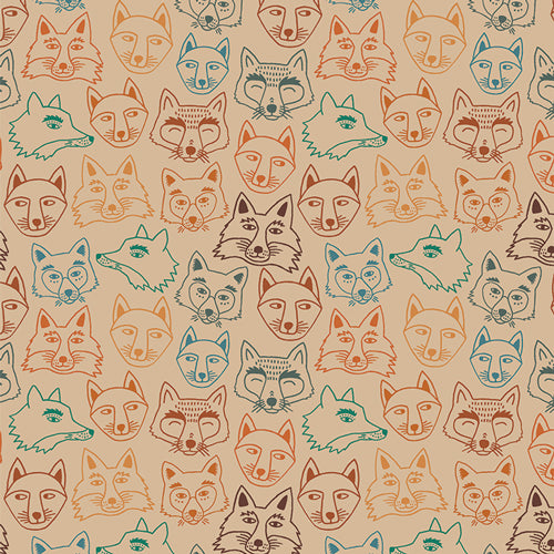 Timberline Fabric - Hello Fox Oak - Jessica Swift