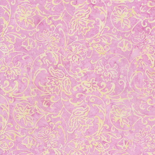 Tonga Pixie Batiks - Gilded Scroll - Peony