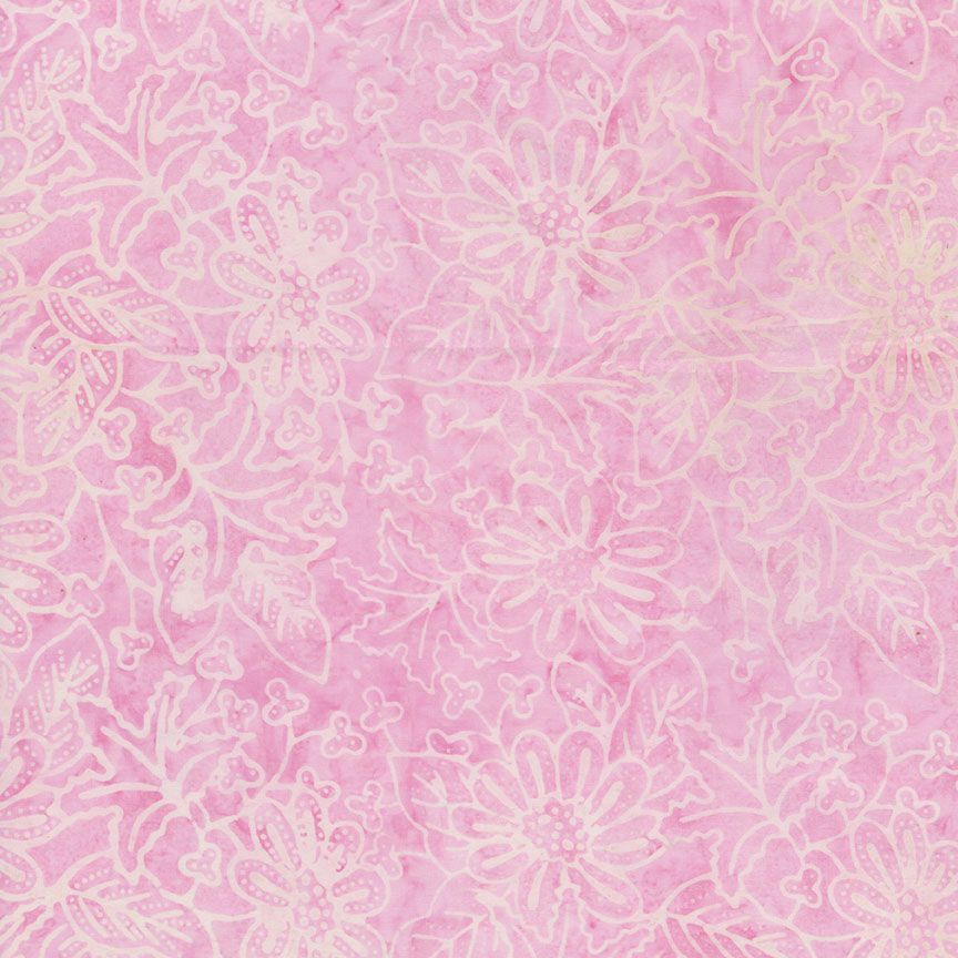 Tonga Pixie Batiks - Floral and Dots - Petal