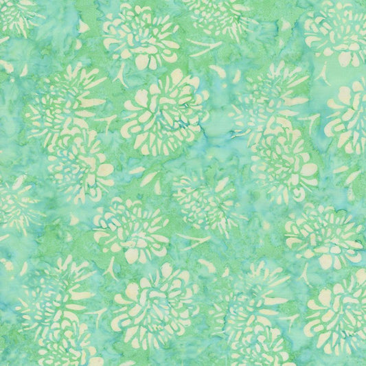 Tonga Pixie Batiks - Tossed Flowers - Clover