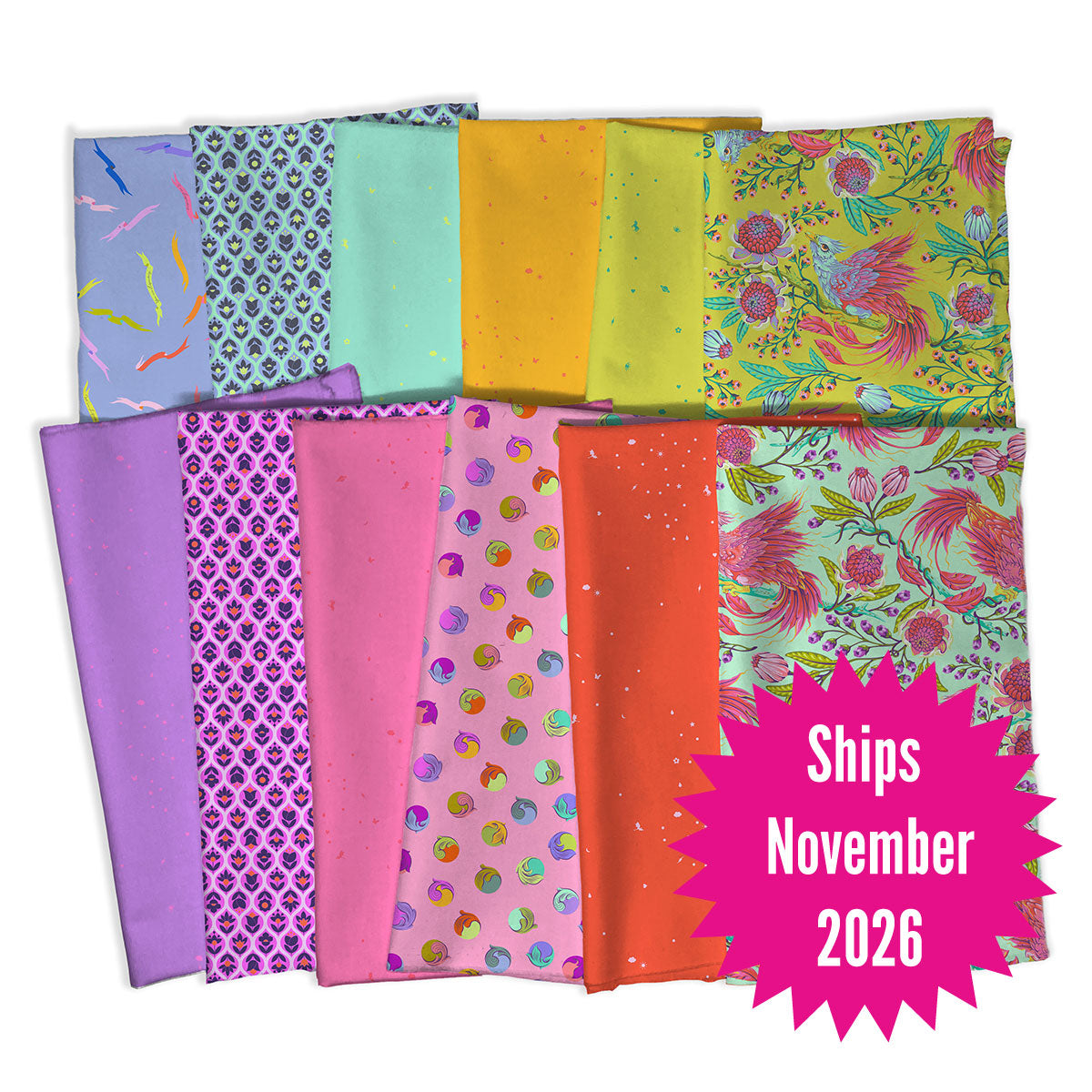 Tula Pink's Legendary 12 Cotton Lawn Fabric Bundle || Pre-Order, Ships November 2026