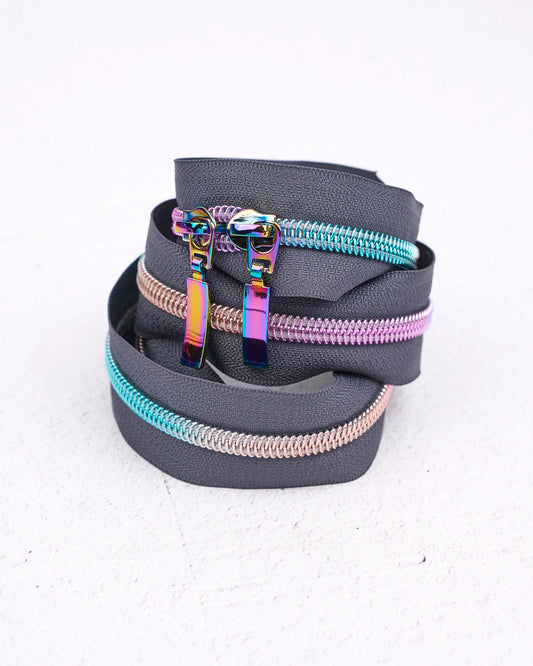 Handbag Zipper || Renaissance Ribbon || Aurora Storm