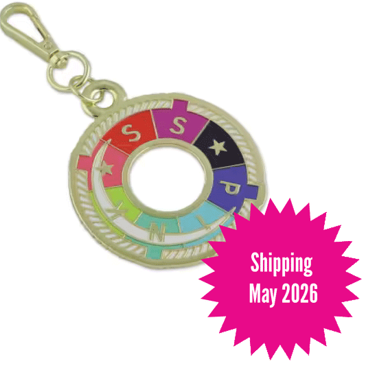 Tula Pink Floral Reef Collection: S.S. Pink Deep Dive Bag Charm || Pre-order, Arrives May 2026