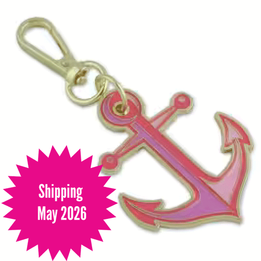 Tula Pink Floral Reef Collection: Anchors Aweigh Coralline Bag Charms || Pre-order, Arrives May 2026