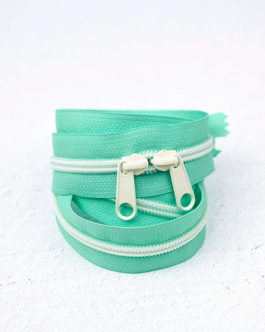 Handbag Zipper || Renaissance Ribbon || Beach Glass