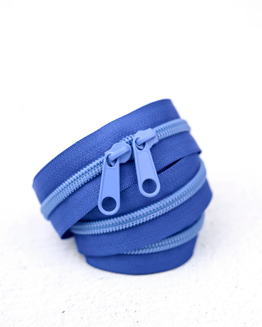 Handbag Zipper || Renaissance Ribbon || Blue Bolt