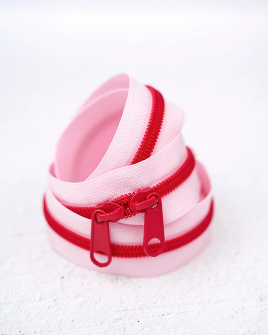 Handbag Zipper || Renaissance Ribbon || Coral Bloom