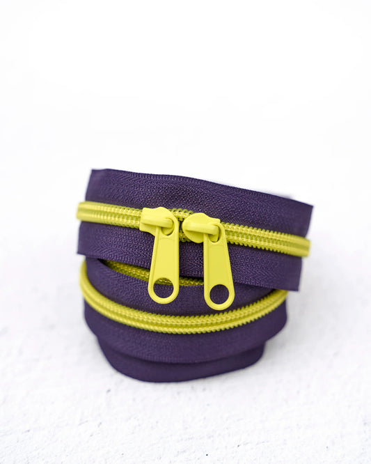 Handbag Zipper || Renaissance Ribbon || Electric Grape