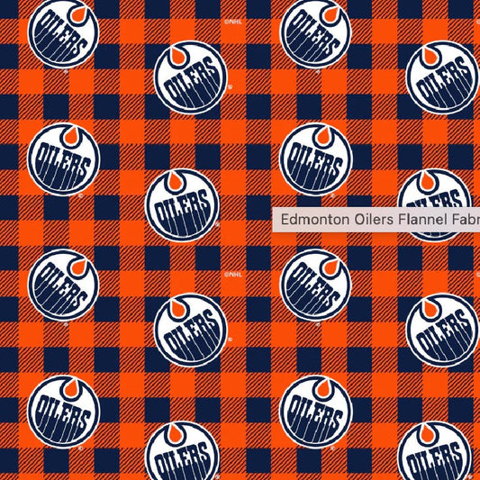 Oilers Flannel Fabric