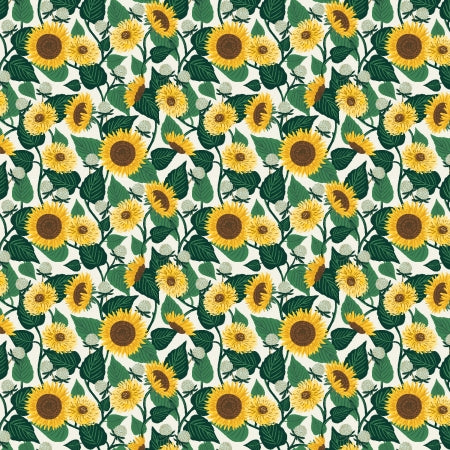 Curio by Rifle Paper Company - Sunflower Fields in Cream