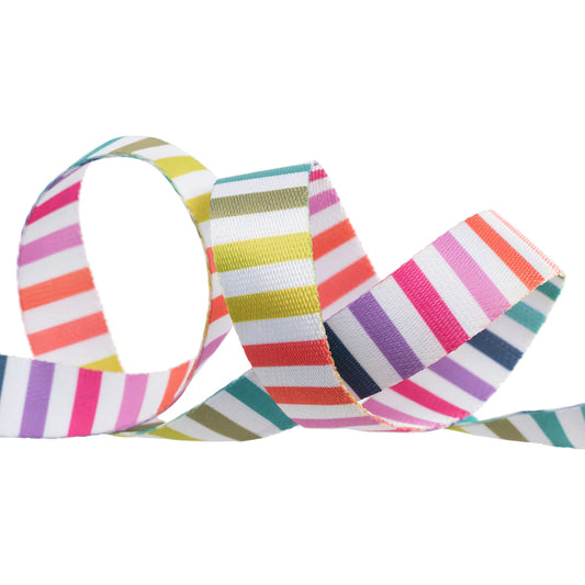 Disco Stripe 1" Webbing || Tula Pink + Renaissance Ribbons