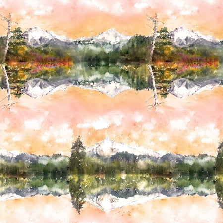 Wild and Wonderful Digital Print Fabric - Tracy Moad - A Lovely Day Sunset