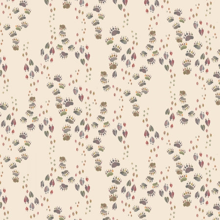 Wild and Wonderful Digital Print Fabric - Tracy Moad -Shuffle Your Feet Beige