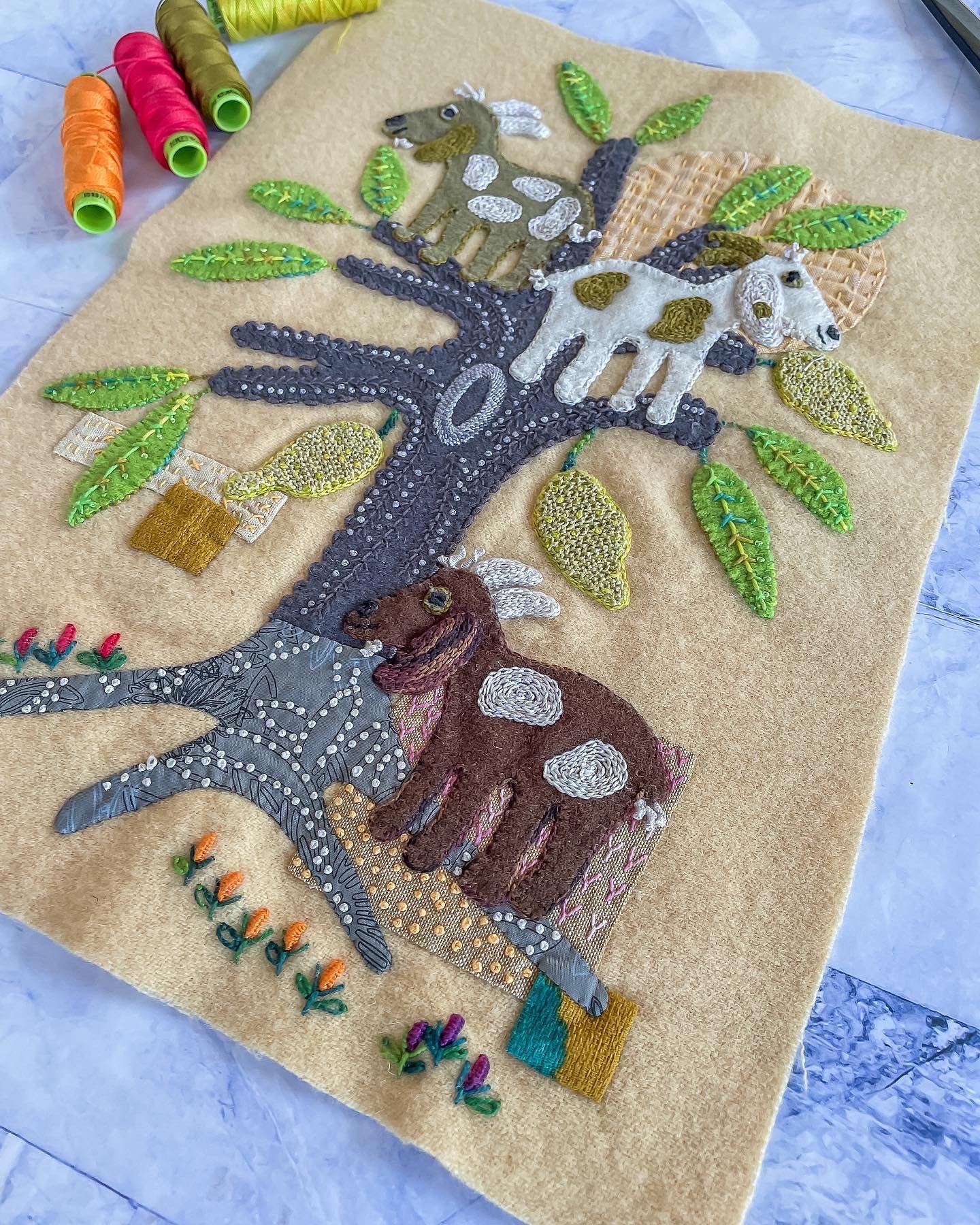 Forest For The Trees - Argan Block Kit - Sue Spargo