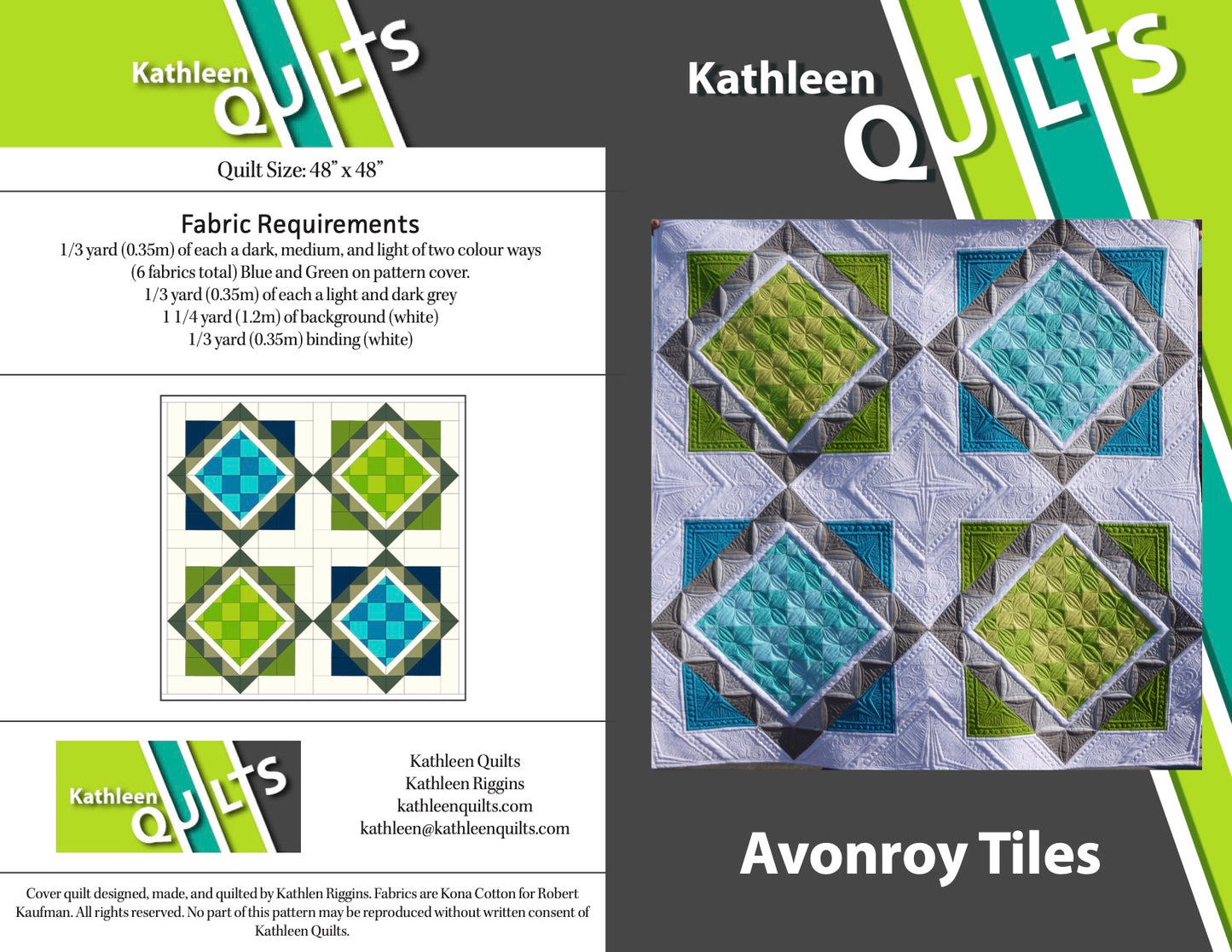 Avonroy Tiles PDF Quilt Pattern