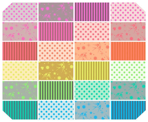 Tula Pink's Neon True Colours Bundle - 24 Fabrics