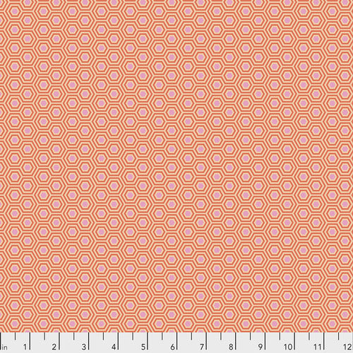 Tula Pink's True Colors Fabric - Hexy Peach Blossom