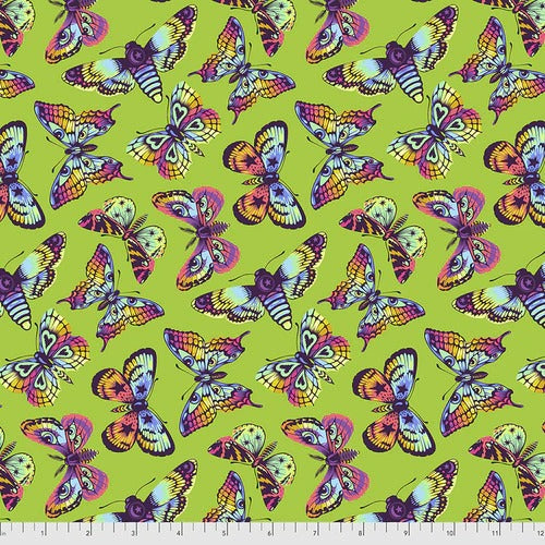 Tula Pink's Daydreamer- Butterfly Kisses - Avocado