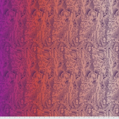 Tula Pink's Daydreamer- Little Fluffy Clouds - Dragonfruit