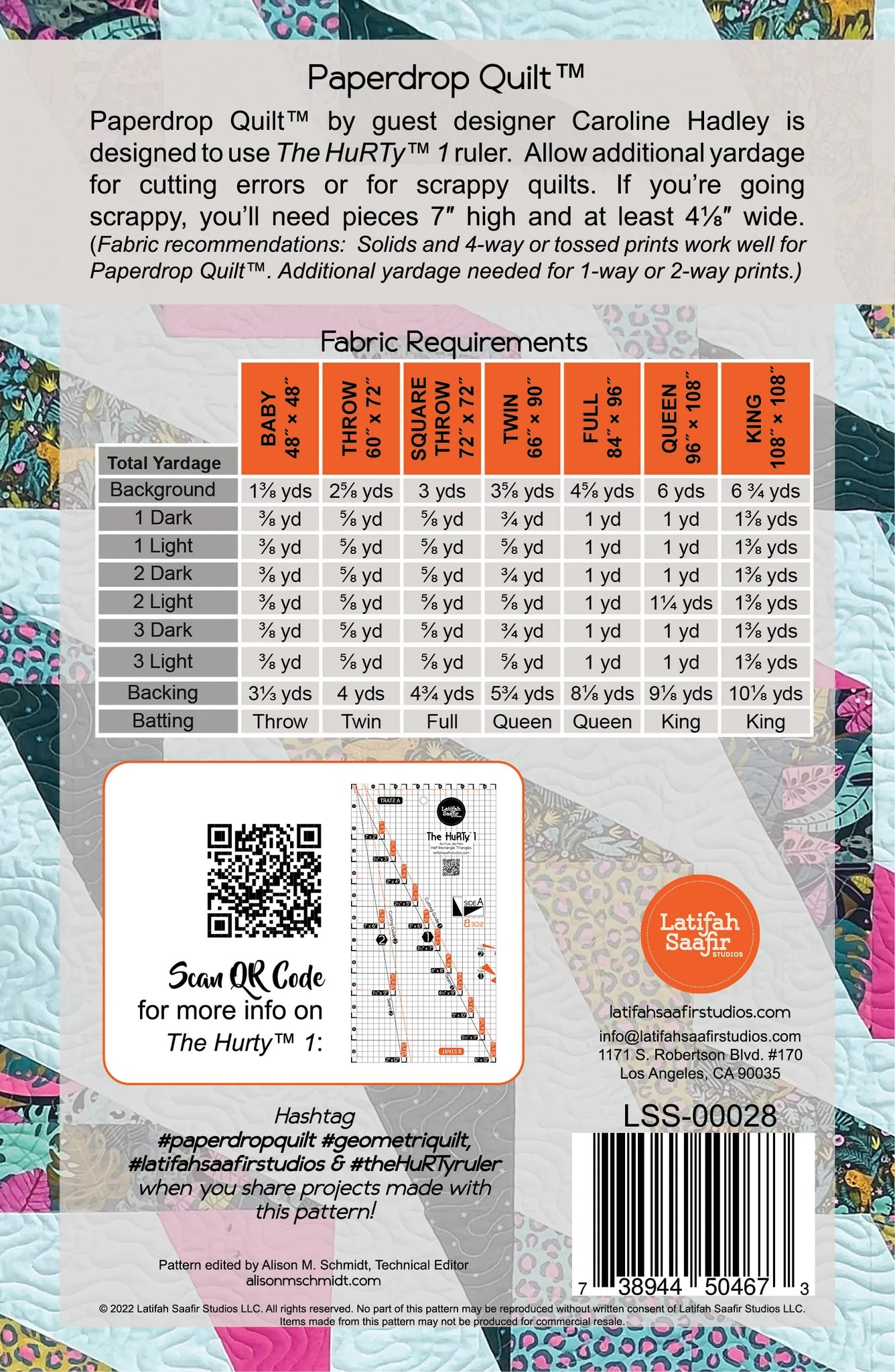 Paperdrop Quilt Pattern - Latifah Saafir and Caroline Hadley